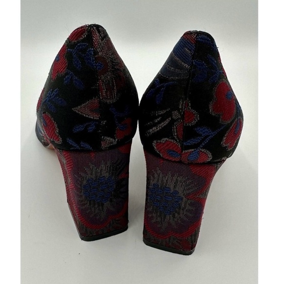 Marc Fisher LTD Zala Floral Jacquard Pointy Toe Block Heel Pump Size 7 - Picture 3 of 4